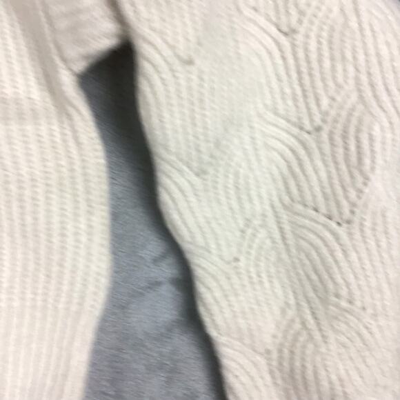 Elodie Women’s Large Ivory Chunky Cable Knit Cropped Pullover Sweater NWT - Picture 6 of 13